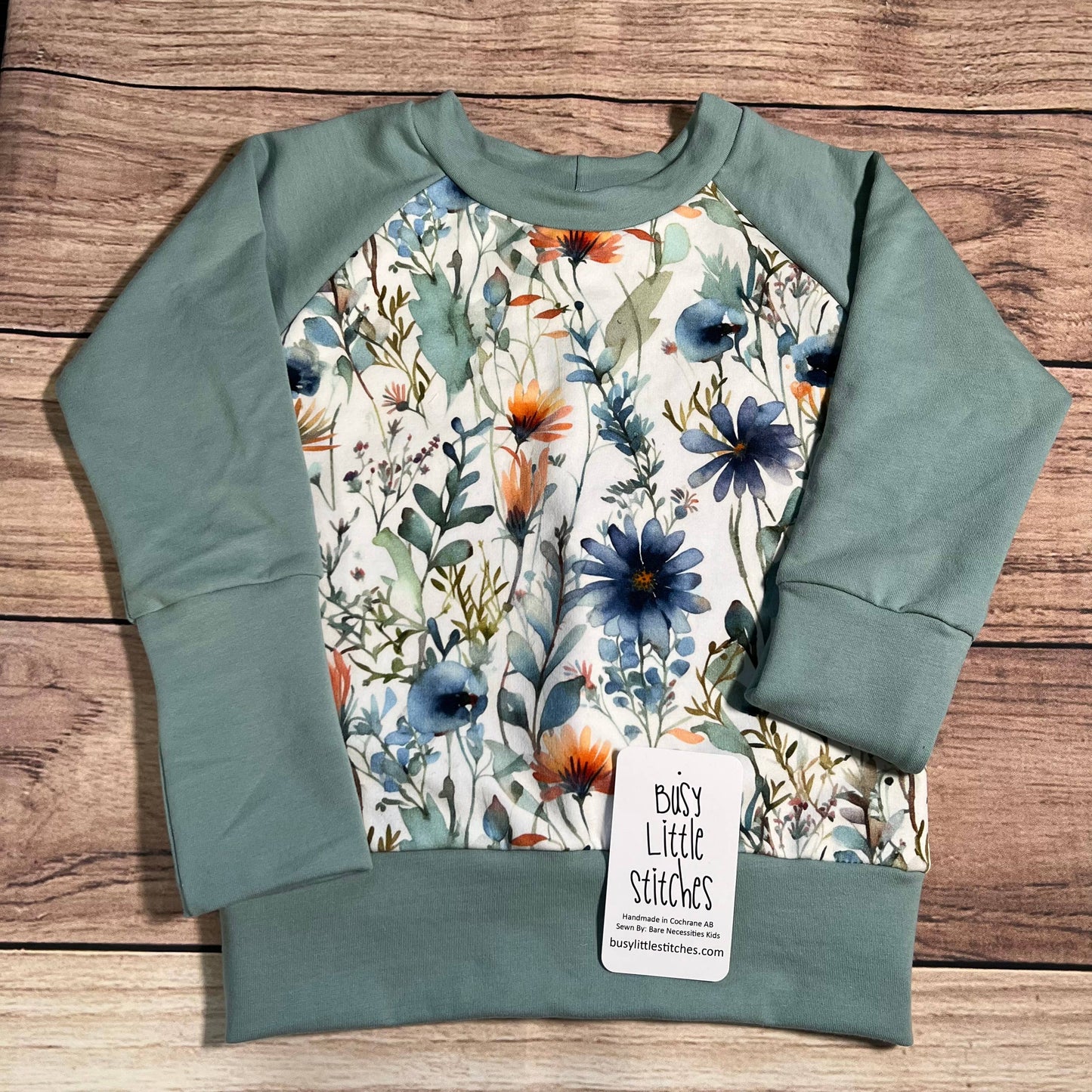 Viridian Blush Whirl Grow With Me Sweater: 1-3 Years