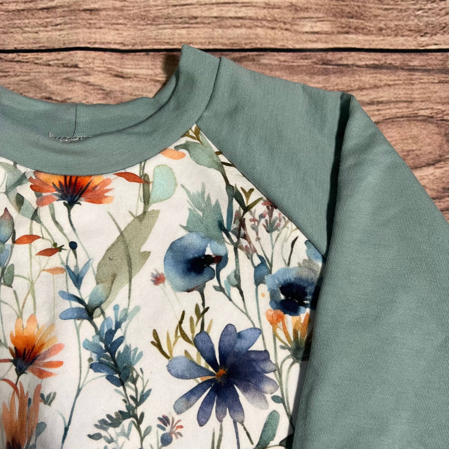 Viridian Blush Whirl Grow With Me Sweater: 1-3 Years