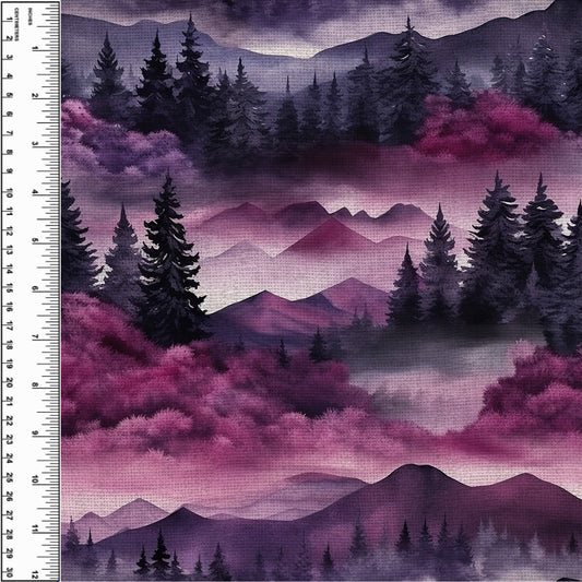 Purple Linen Mountains Toddler Blanket