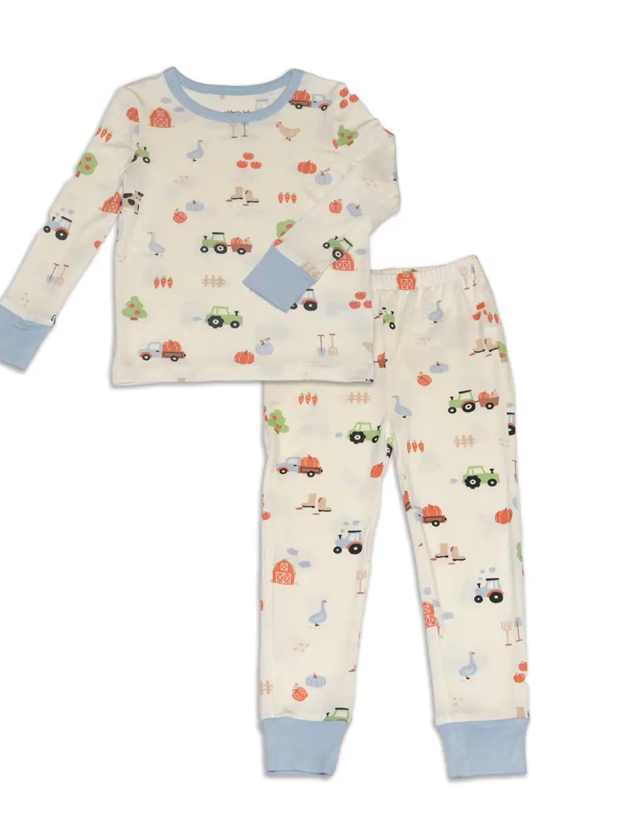 Silkberry Baby Two Piece Pajamas Pumpkin Farm Print 5T