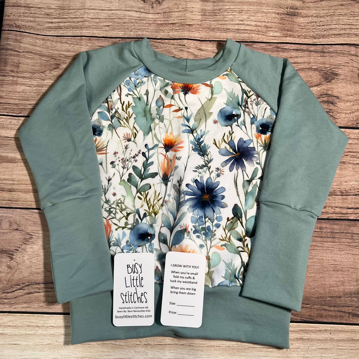 Viridian Blush Whirl Grow With Me Sweater: 1-3 Years
