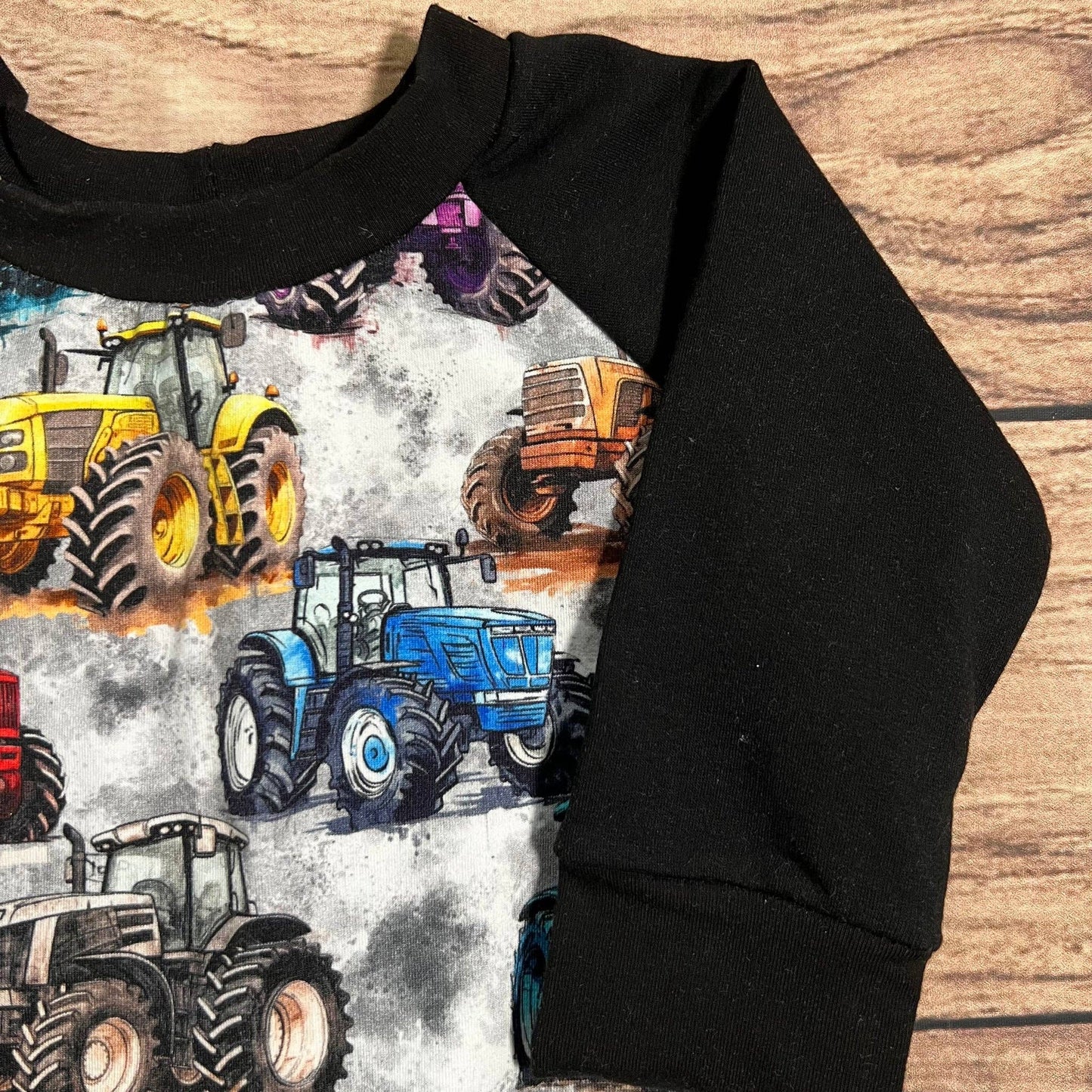 Big Rainbow Tractors Grow With Me Sweater: 1-3 Years