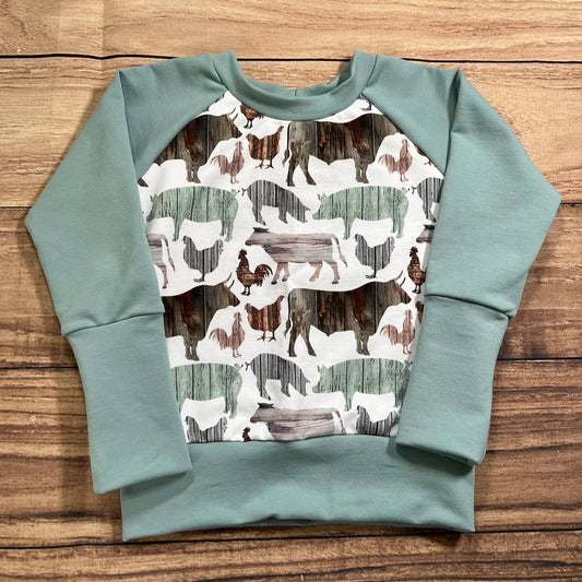 Barnwood Farm Yard Surf Grow With Me Sweater: 1-3 Years