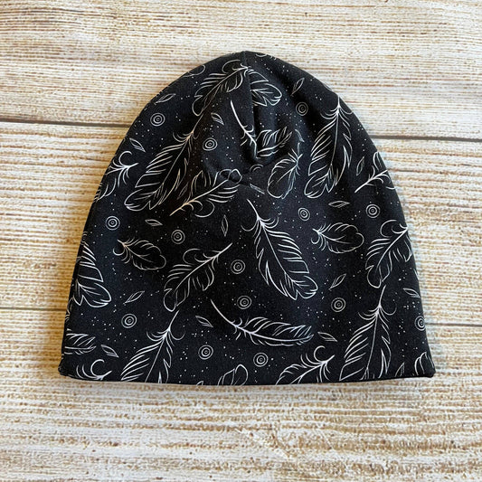 Beanie Feathers Monochrome 3+ Years to Adult Small